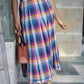 Joy Pleated Check Skirt