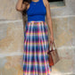 Joy Pleated Check Skirt