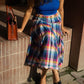 Joy Pleated Check Skirt