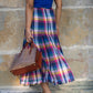 Joy Pleated Check Skirt