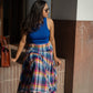 Joy Pleated Check Skirt