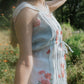 Pintuck & Hibiscus Top