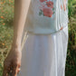 Pintuck & Hibiscus Top