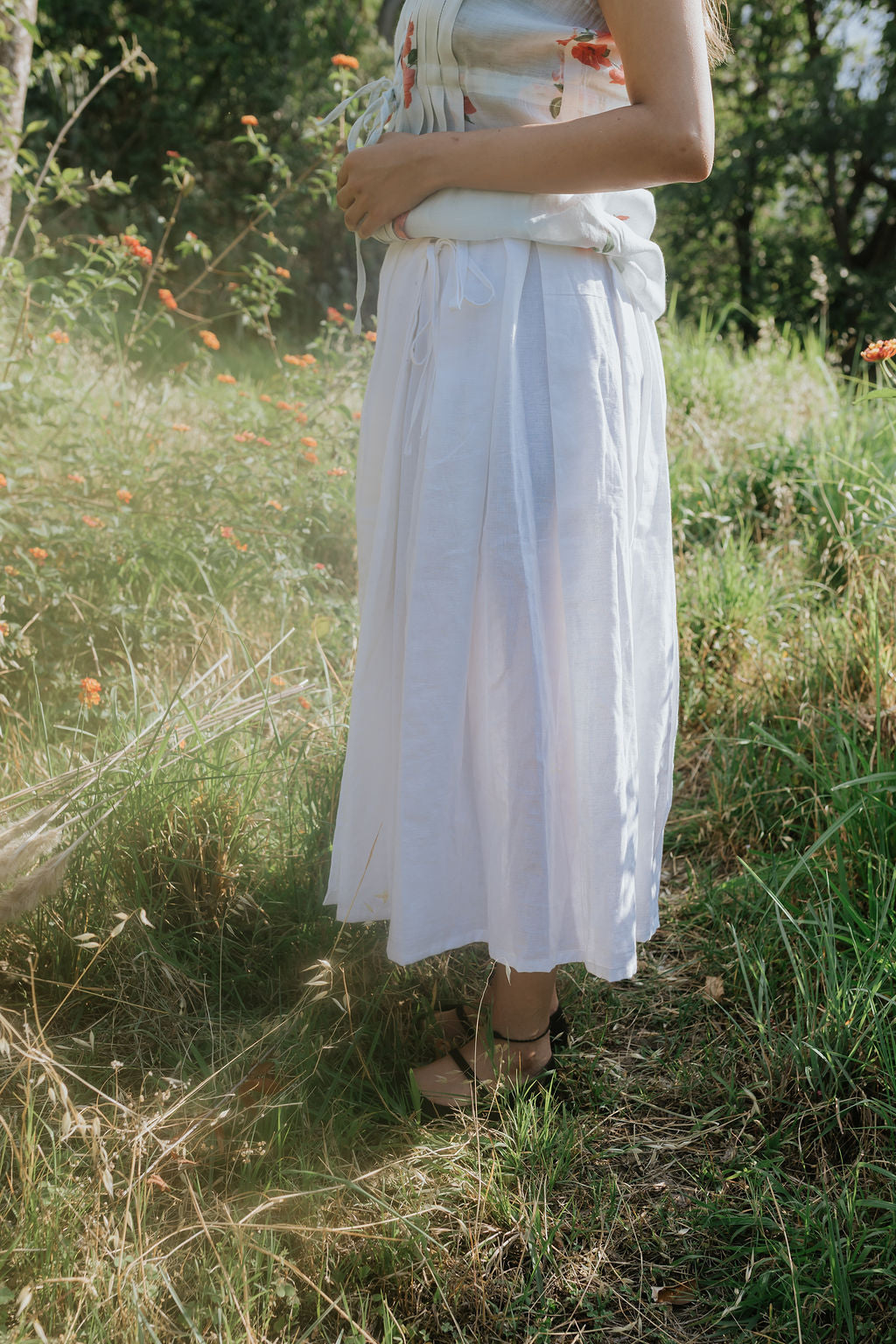 Cloudline Pleated Wrap Skirt
