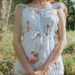Pintuck & Hibiscus Top