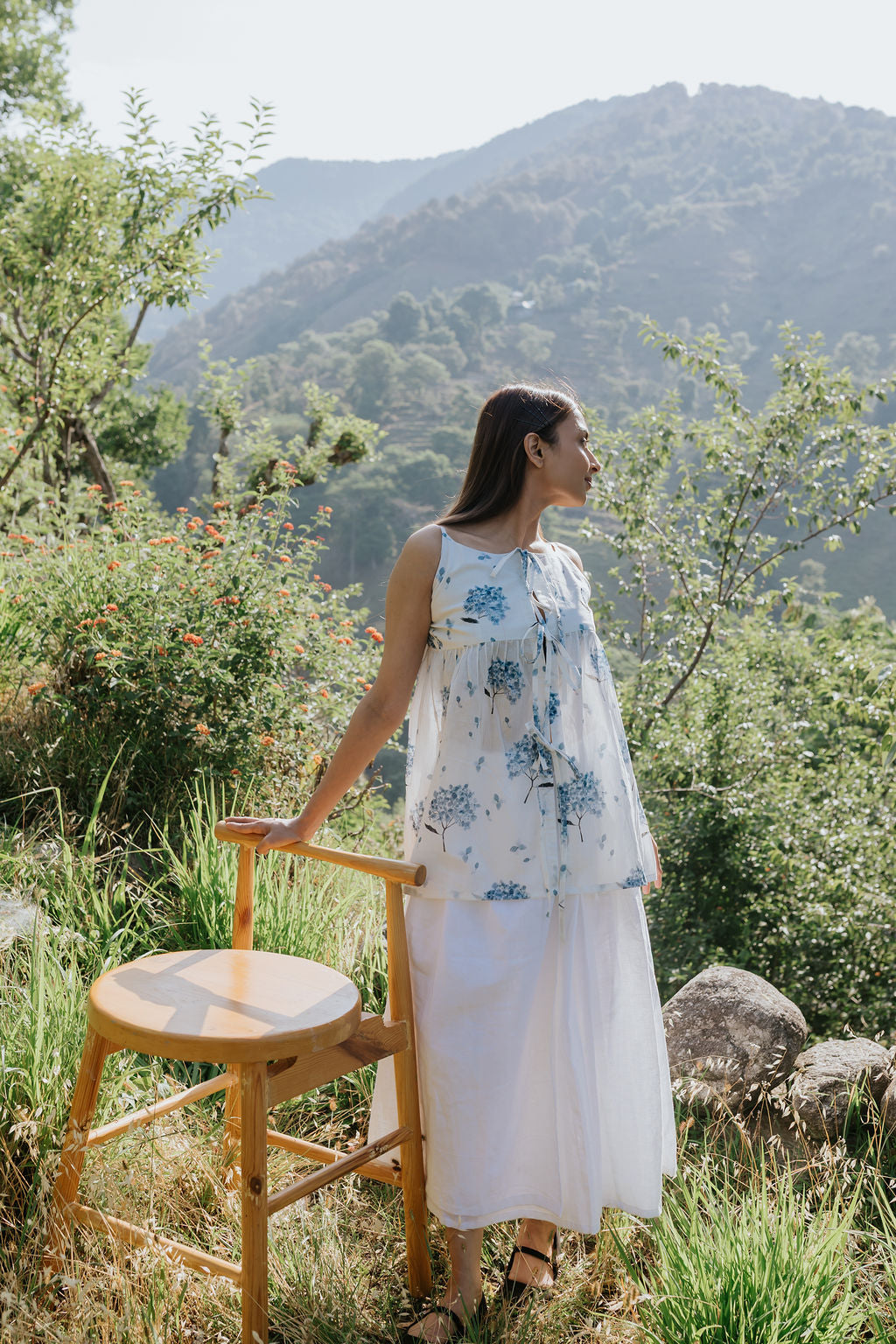 Cloudline Pleated Wrap Skirt