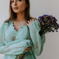 Mint Pink Scallop Top