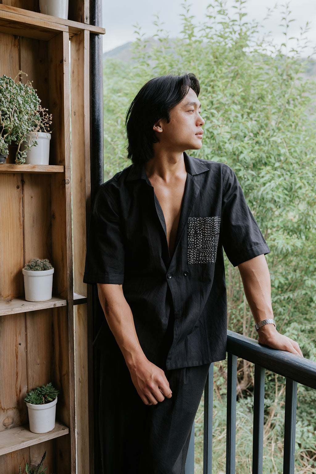 Chalk on Charcoal Shirt