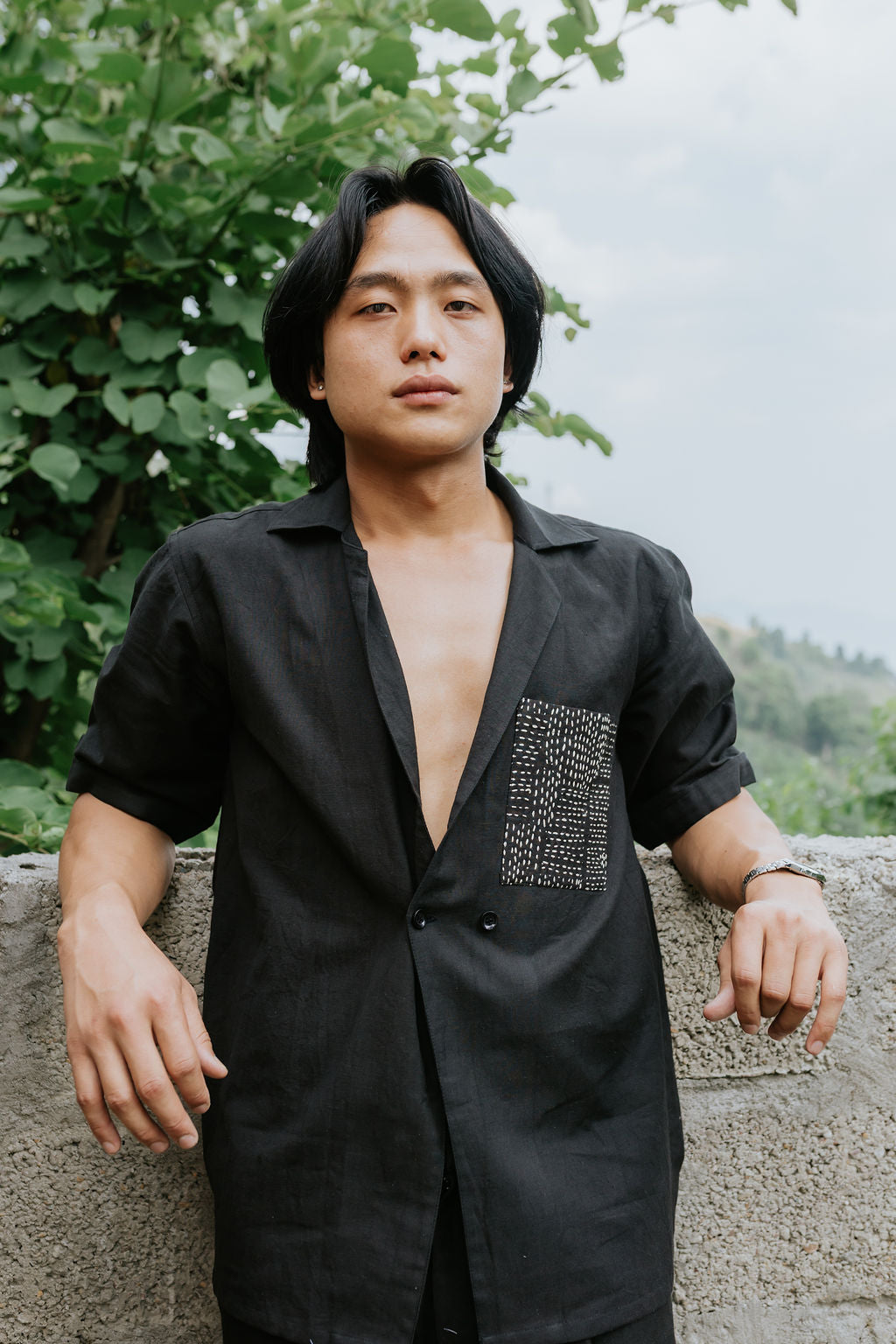 Chalk on Charcoal Shirt