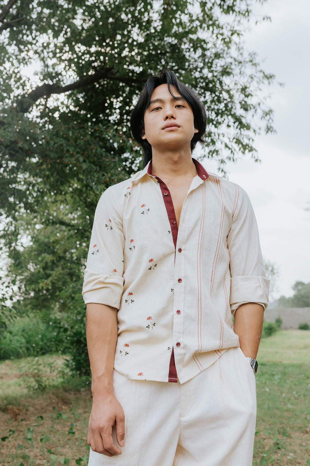 Roses on One Side Shirt
