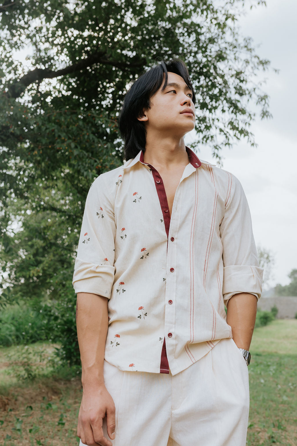 Roses on One Side Shirt