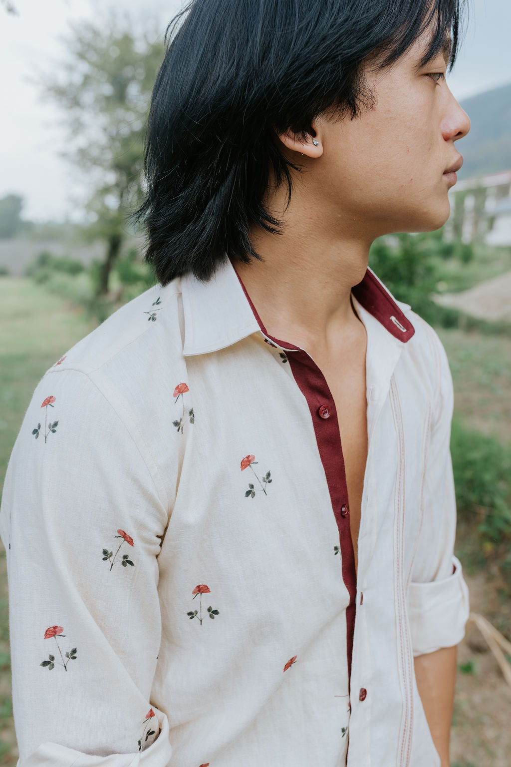 Roses on One Side Shirt