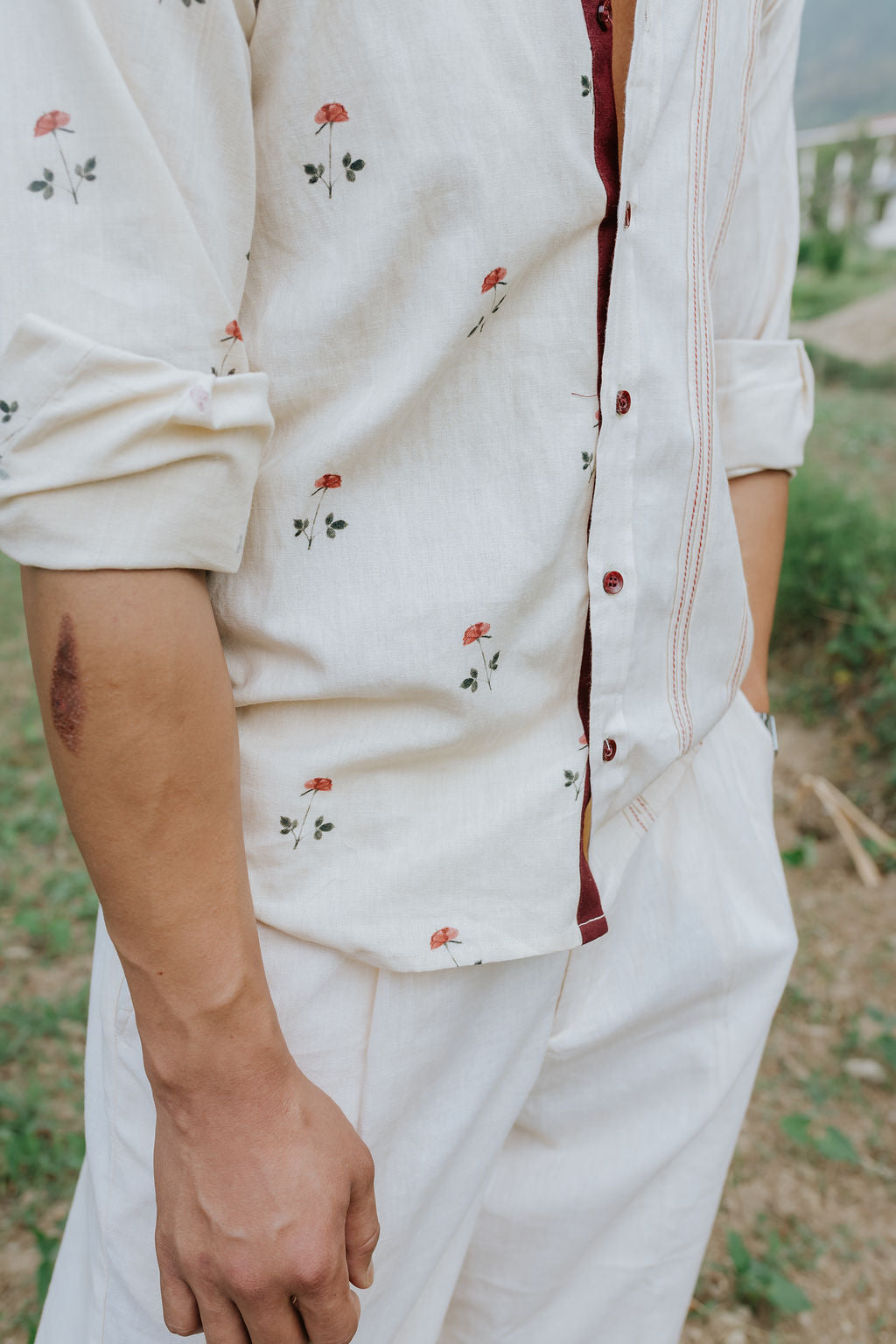 Roses on One Side Shirt