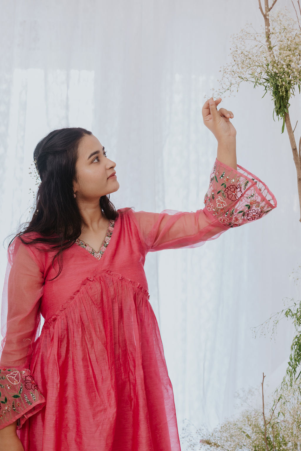Rubaab Chanderi Kurta Pant Set