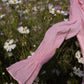Soft Peony Frill Pintuck Top