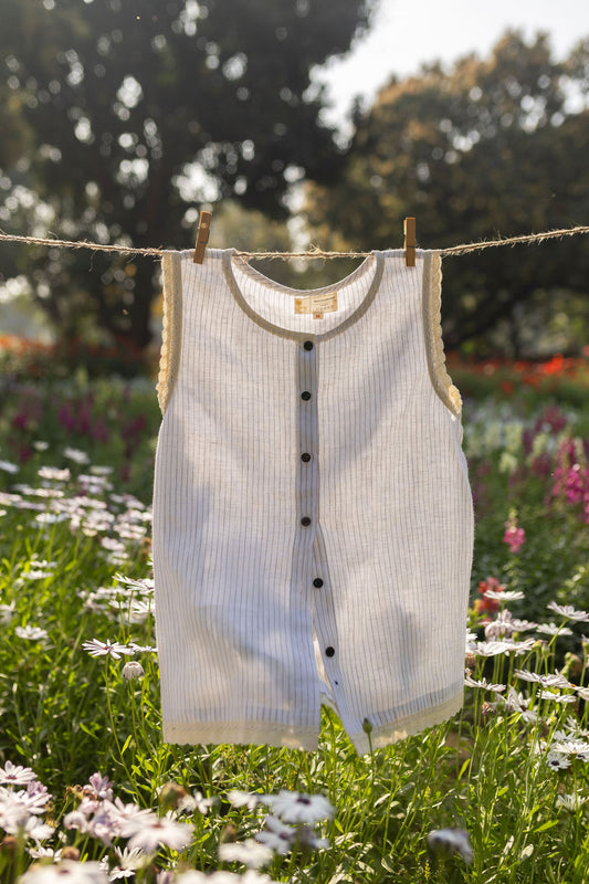 Light Linen Lacey Top