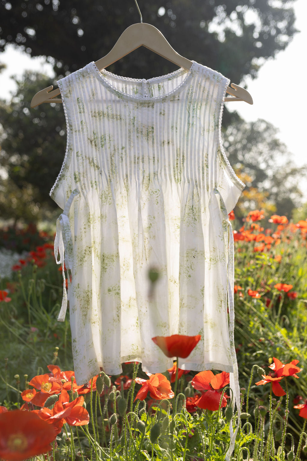 Neem Mulberry Pintuck top
