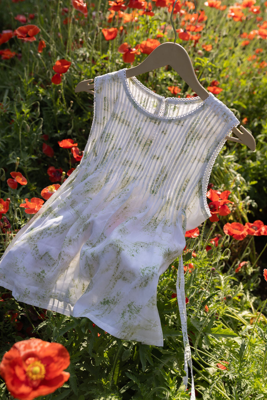 Neem Mulberry Pintuck top