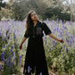 Black Scallop Pleated Skirt