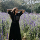 Black Scallop Pleated Skirt