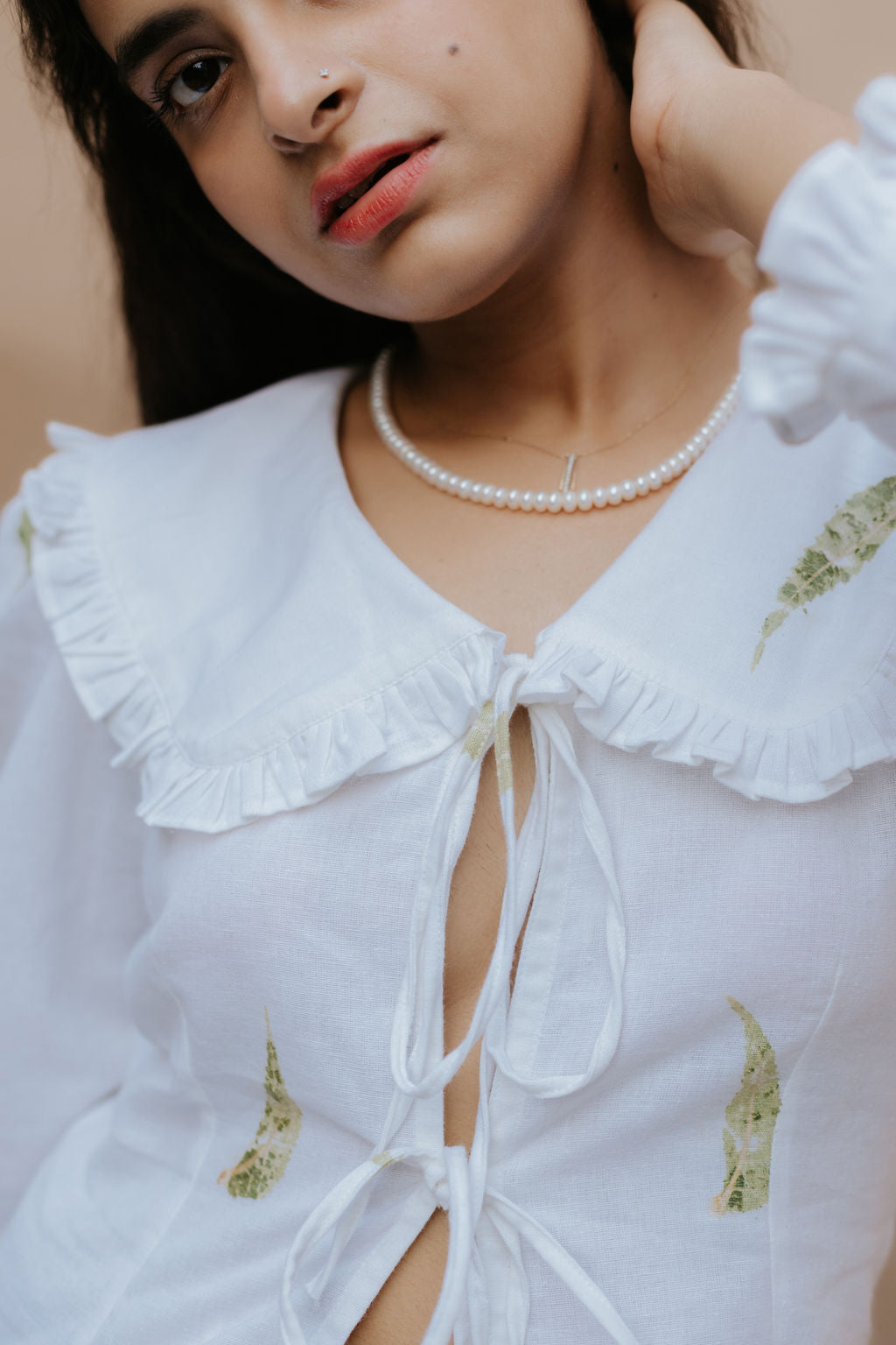 Leafy Collared Full-Sleeved Shirt