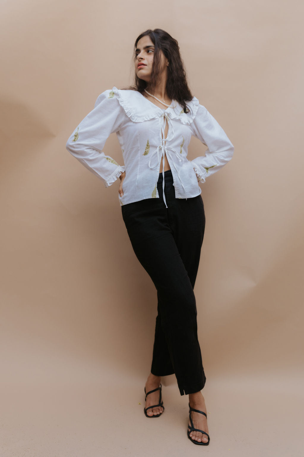 Leafy Collared Full-Sleeved Shirt
