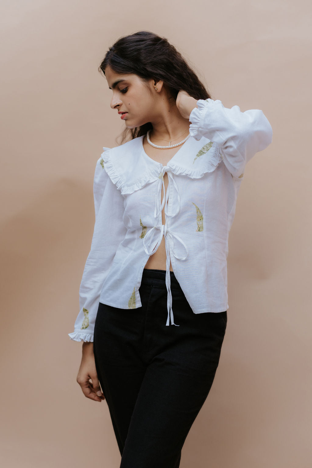 Leafy Collared Full-Sleeved Shirt