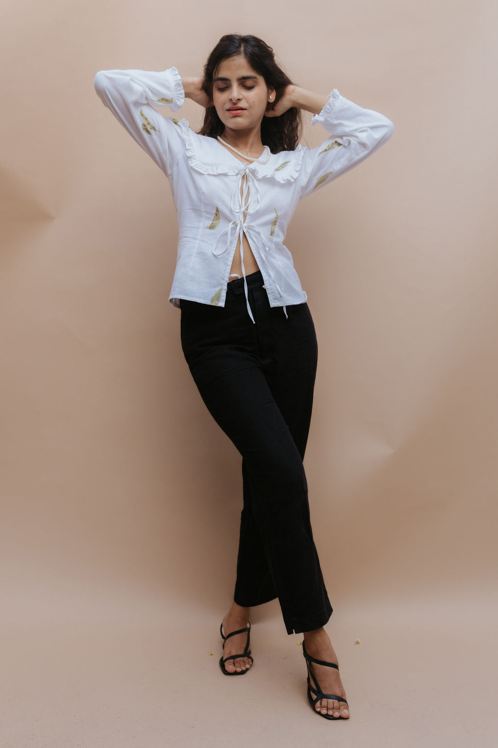 Leafy Collared Full-Sleeved Shirt