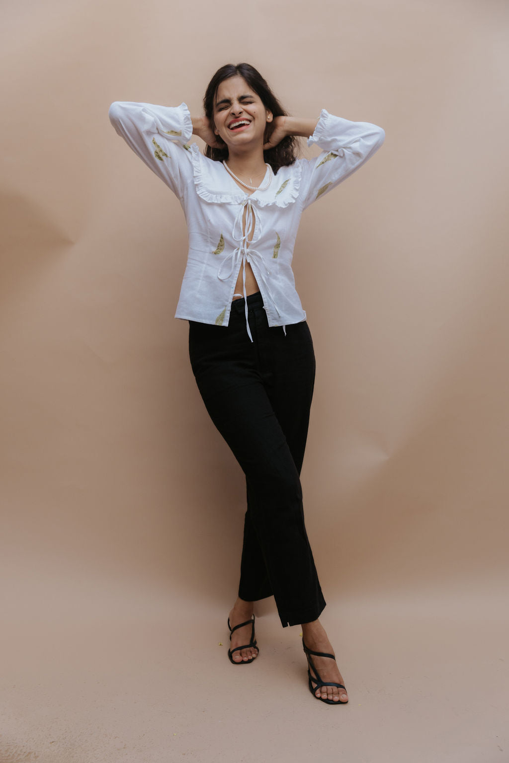 Leafy Collared Full-Sleeved Shirt