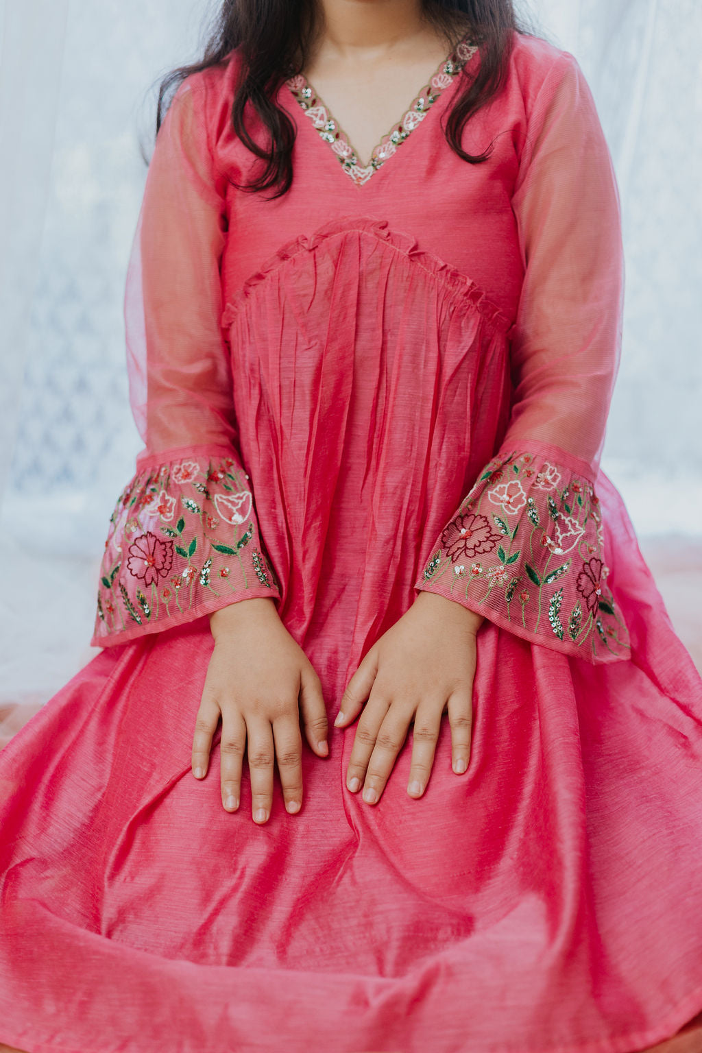 Rubaab Chanderi Kurta Pant Set