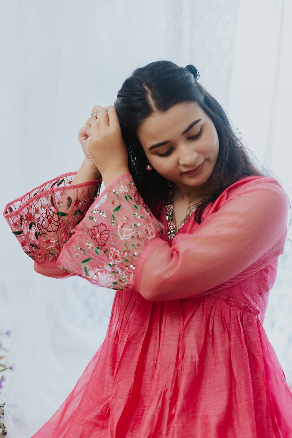 Rubaab Chanderi Kurta Pant Set