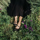 Black Scallop Pleated Skirt