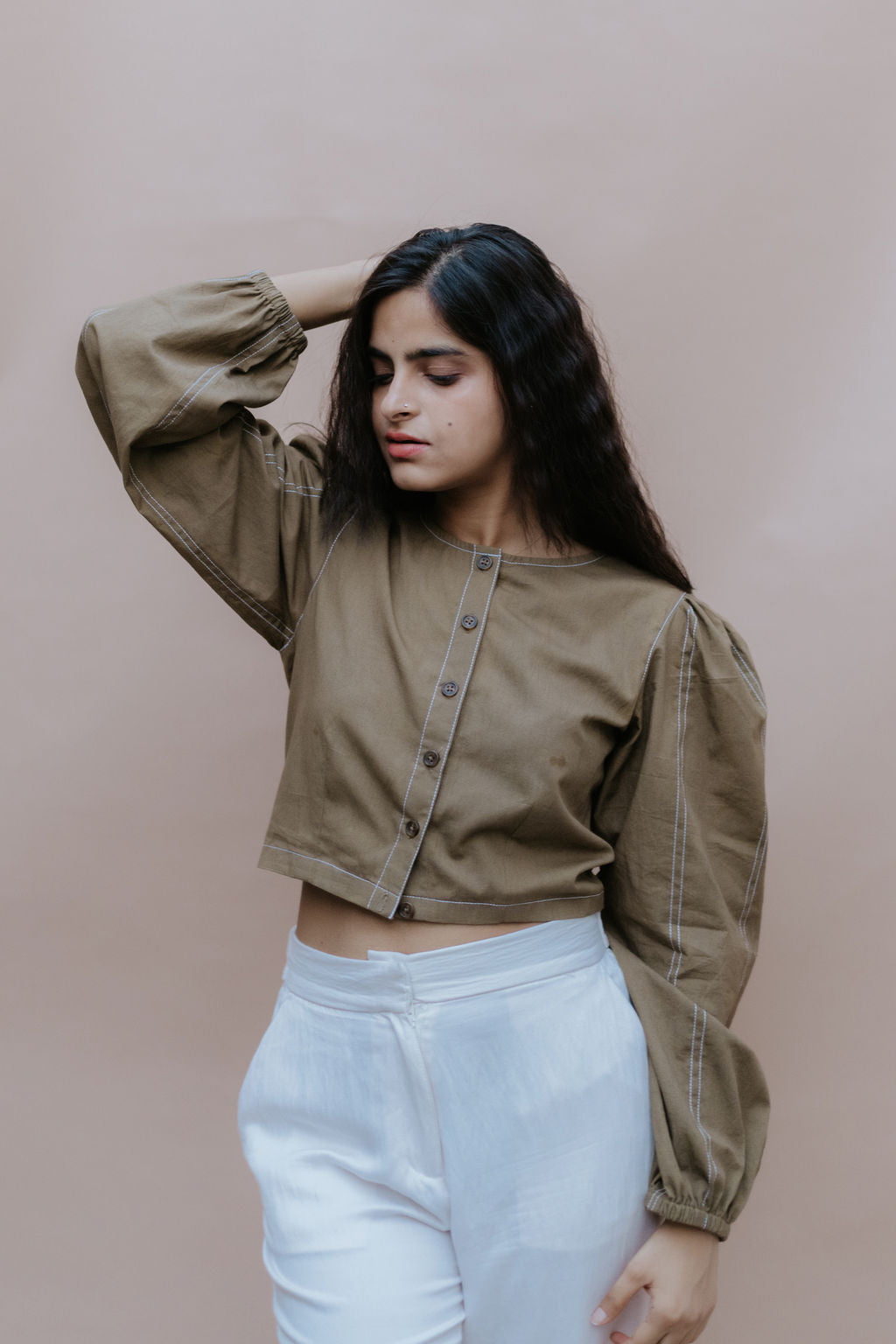 Chestnut Charm Cotton Shirt