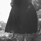 Black Scallop Pleated Skirt