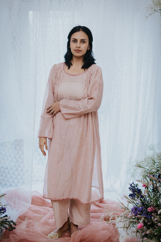 Gulabi Resham Kurta