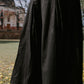 Black Scallop Pleated Skirt