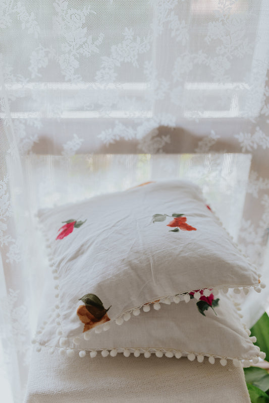Hand-Painted Cushion Covers - Set of 2