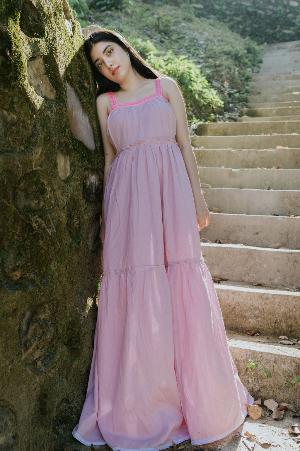 Powder Pink Flair Dress