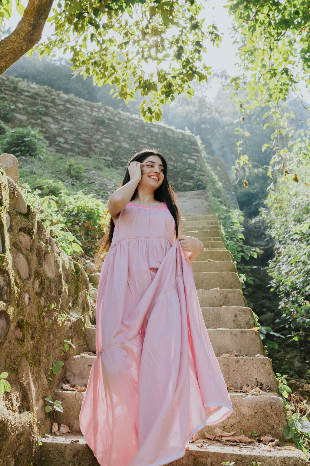 Powder Pink Flair Dress