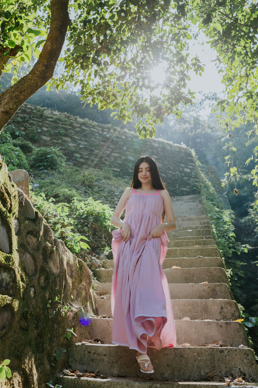 Powder Pink Flair Dress