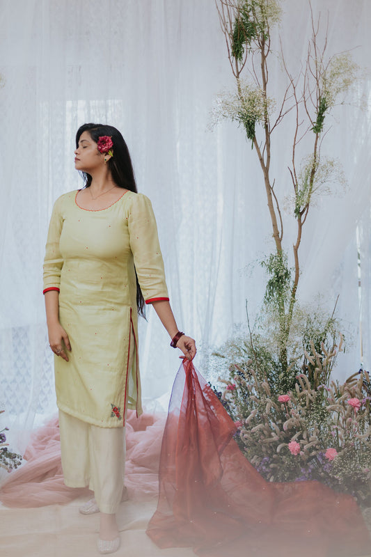 Chanderi Libaas Set with Dupatta