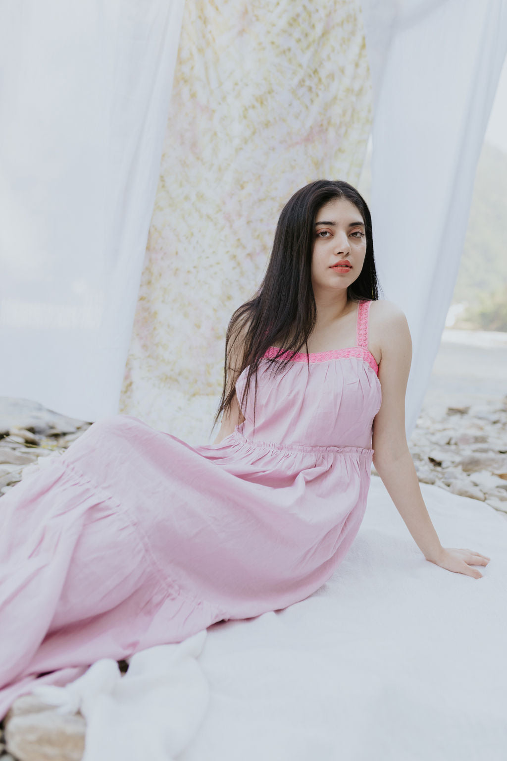 Powder Pink Flair Dress