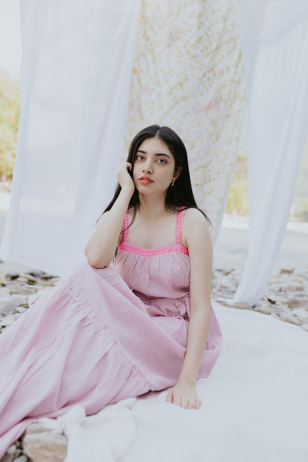 Powder Pink Flair Dress
