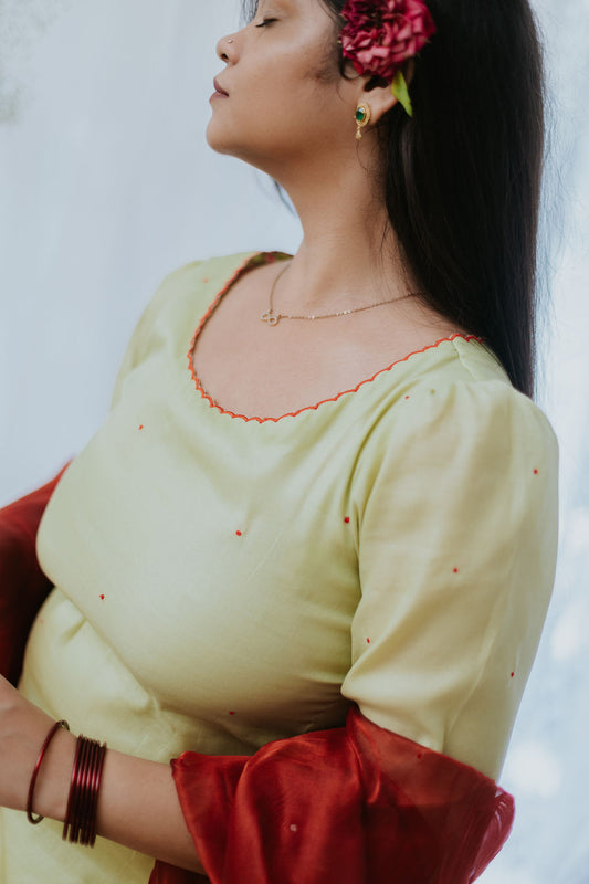 Chanderi Libaas Set with Dupatta