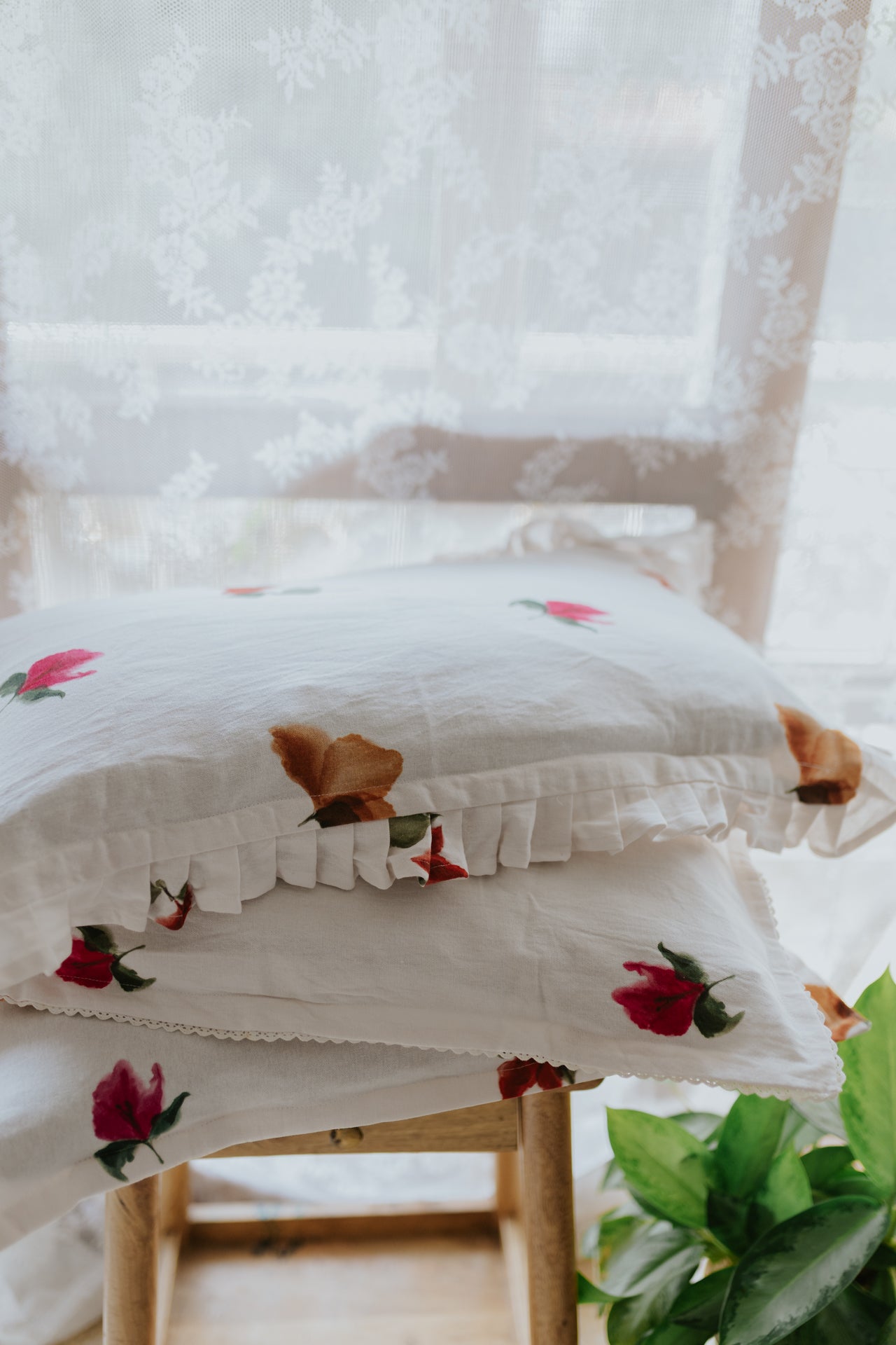 Hand-Painted Pillow Covers - Set of 2