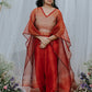 Red Organza Kaftan
