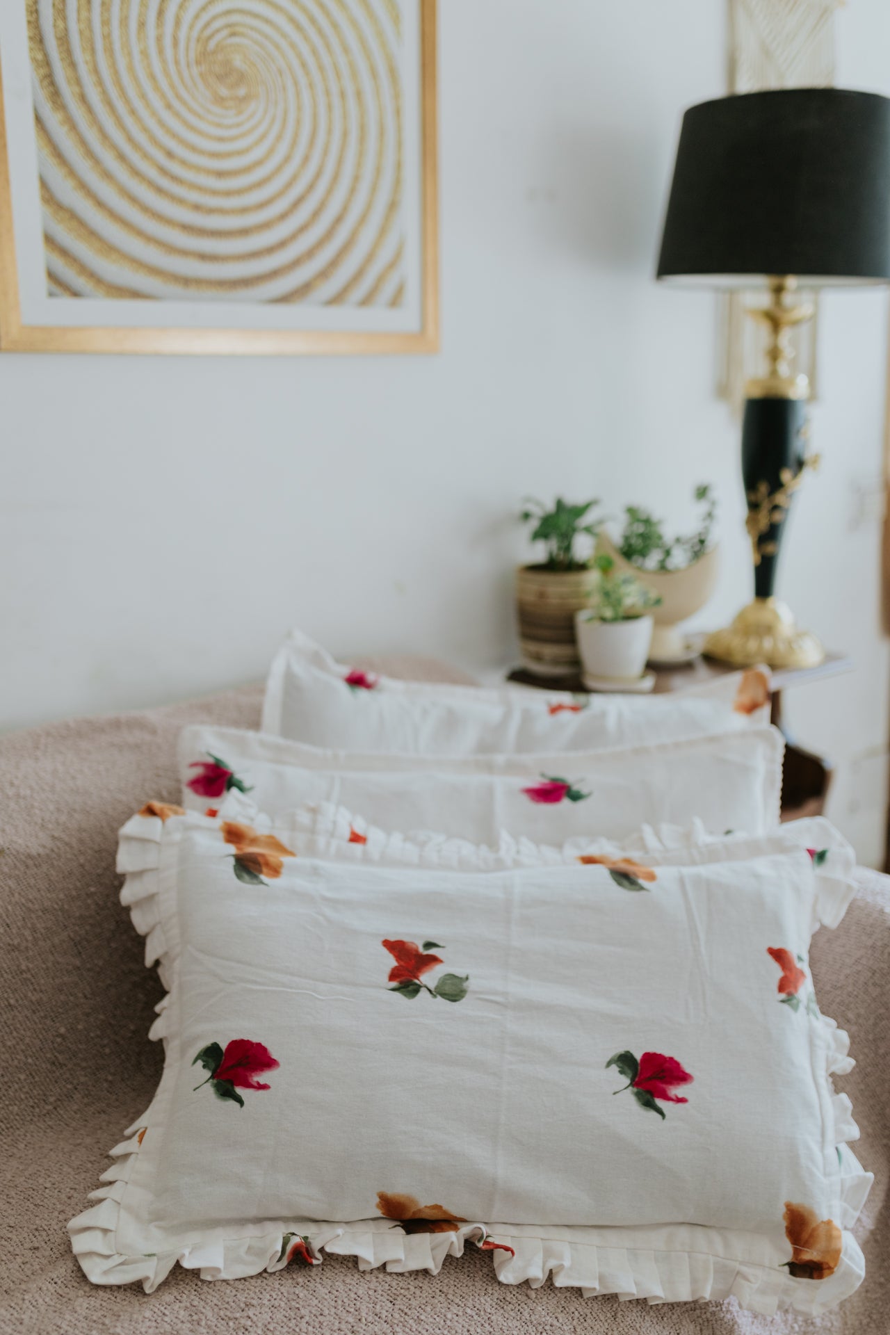 Hand-Painted Pillow Covers - Set of 2