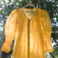 Chanderi Marigold Pintuck Shirt